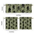 thumbnail image 6 of Funny Bigfoot Kitchen Curtains for Windows – Retro Forest Mountain Cabin Decor, Mythical Creature Window Drapes for Nature Lovers, Rustic Camping Themed Curtain Panels, 6 of 6