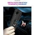 thumbnail image 2 of Cellular Phone Case for Samsung Galaxy A42 5G, Heavy Duty Protection with Metal Ring Holder Kickstand, Black, 2 of 7