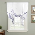 thumbnail image 2 of Purple Spring Floral Balloon Curtains 63 Inch Length for Living Room/Bedroom, Watercolor Elegant Pastoral Flowers Rod Pocket Privacy Door Curtains Decorative Tie Up Shade for Window 52"x63", 2 of 8