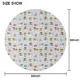 thumbnail image 6 of Gray Highland Cow Bathtub Sunflower Pattern Round Tablecloth 60"x60",Wrinkle Wipeable Table Cloth for Kitchen Dining Room Picnic Patio Party, 6 of 6