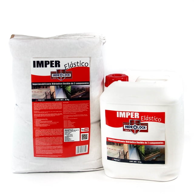 Hidrolock Imper Elástico KIT Presto Saco de 20KG y Garrafa de 10kg