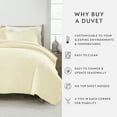 thumbnail image 6 of Noble Linens Ivory Wheatfield Pattern Duvet Set 3-Piece Duvet Cover Set, Full/Queen, 6 of 10