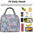 thumbnail image 3 of Bolsas de almuerzo con aislamiento, lonchera para mujeres y hombres, pequeña bolsa de almuerzo impermeable, lonchera reutilizable con bolsillo frontal, bolsa térmica para el trabajo, la, 3 of 7