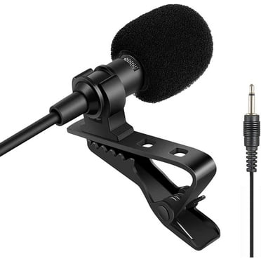 Lavalier Microphone Lapel Microphone Compatible with Portable Voice Amplifier Wireless Transmitter - Unidirectional Condenser Mic – 3.5mm Mono TS Plug