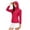 #Red, variant on Women's Hooded Raglan Lightweight Waterproof Sun Protection Zip Up Outdoor Jacket,L,Women's Plus Size