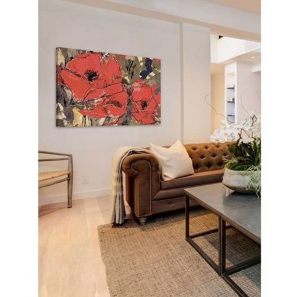Sketch Cadmium Red Painting Print on Wrapped Canvas