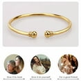 thumbnail image 7 of DESIGNICE 2Pcs Gold Bangles for Women Adjustable Arm Cuff Gold Electroplating Process Gold Cuff Bracelet for Women Sister Gifts Colormixing4, 7 of 7