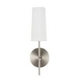 thumbnail image 3 of Mel 1 light Burnished Nickel and White shade wall sconce, 3 of 5