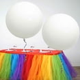 thumbnail image 2 of Efavormart 2 Pack 32" Extra Large Pastel White Round Latex Balloons Air Helium Balloons Party Balloons, 2 of 10