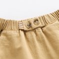 thumbnail image 4 of Resicozy Toddler Baby Boys Cargo Pants Joggers Sweatpants Stretch Pants with Pocket Front Buttons School Uniform Hiking Trousers 2-8 Years Beige 120, 4 of 7