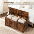 thumbnail image 5 of ZenSports 39''L Wooden Storage Chest Bench Box W/Safety Hinged Lid for Entryway, Bedroom, Rustic Brown, 5 of 10