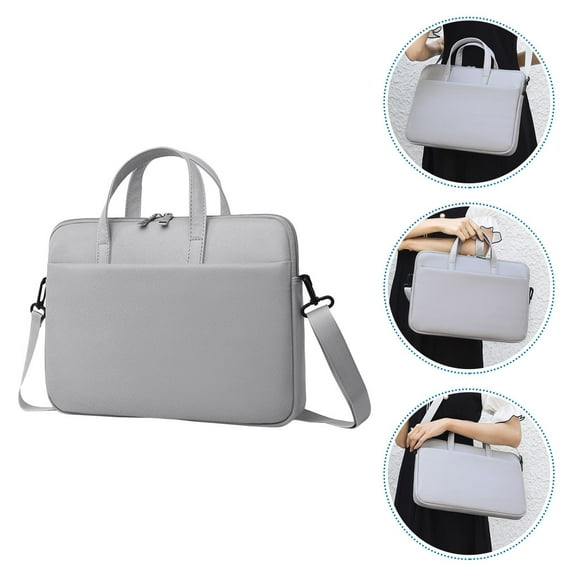 CHICHUMID Grey Waterproof Small Laptop Bag 1Pcs For Business And Leisure
