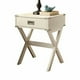 thumbnail image 4 of Mesa auxiliar Acme Babs con tapa de madera blanca y esquinas metálicas, 4 of 4