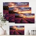 thumbnail image 4 of Designart Sunrise & Dramatic Clouds Over Lavender Field IV Canvas Wall Art, 4 of 4