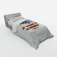thumbnail image 3 of Ambesonne Vintage Bedding Set 4 Pcs, American Flag Football, Queen, Cream Blue Red, 3 of 3