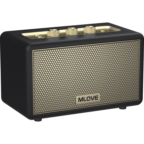 Altavoz Bluetooth MLOVE A200 portátil retro con Aux/USB/SD negro