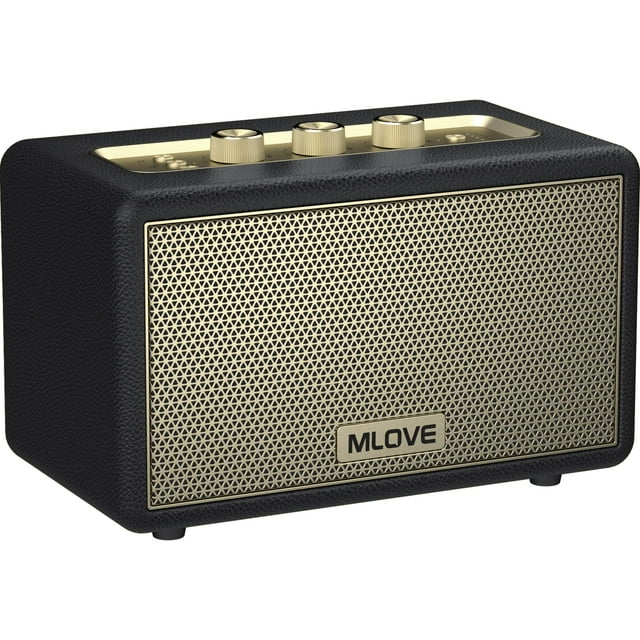 Altavoz Bluetooth MLOVE A200 portátil retro con Aux/USB/SD negro