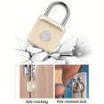 thumbnail image 4 of Fingerprint Padlock, Smart Padlock, Locker Lock, Biometric Metal Keyless Fingerprint, 4 of 5