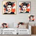 thumbnail image 4 of Designart "Minimalist Fashion Portrait Frida's Essence I" Fashion Wall Art - Glam Black Woman Mexican Living Room Canvas Art, 4 of 6