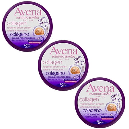 Dry Hand Cream - (3 Pack) Avena Collagen Regeneration Hand & Body Cream, 6.7 fl oz