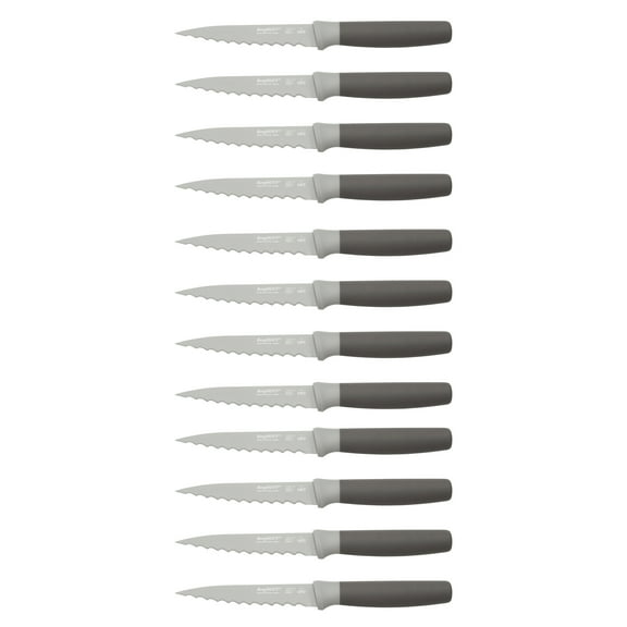 BergHOFF Leo 12pc Stainless Steel Serrated Steak Knives 4.5"