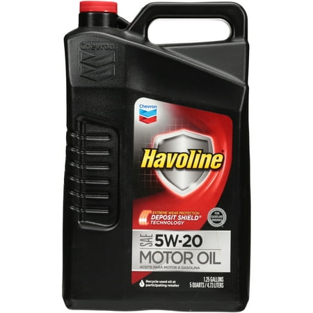 (6 Pack) Chevron HavolineÂ® SAE 5W-20 Motor Oil 5 qt. Plastic