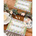 thumbnail image 4 of Easter Placemats Set of 6, Bunny Eggs Floral Placemat for Dining Table Decorations, Spring Flowers Rabbit Place Mats, Spring Table Mats for Kitchen Dinner Seasonal Holiday Party Decor, 4 of 6