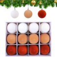 thumbnail image 1 of Pendientes Navidad 12 Piezas 2.4 Pulgadas Bolas Terciopelo, 1 of 9