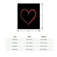 thumbnail image 3 of Cozy Durable Flannel Blanket - Soft Warm Throw for Sofa Travel & Bed - Elegant Glittery Red Heart Design on Black Background, 3 of 5