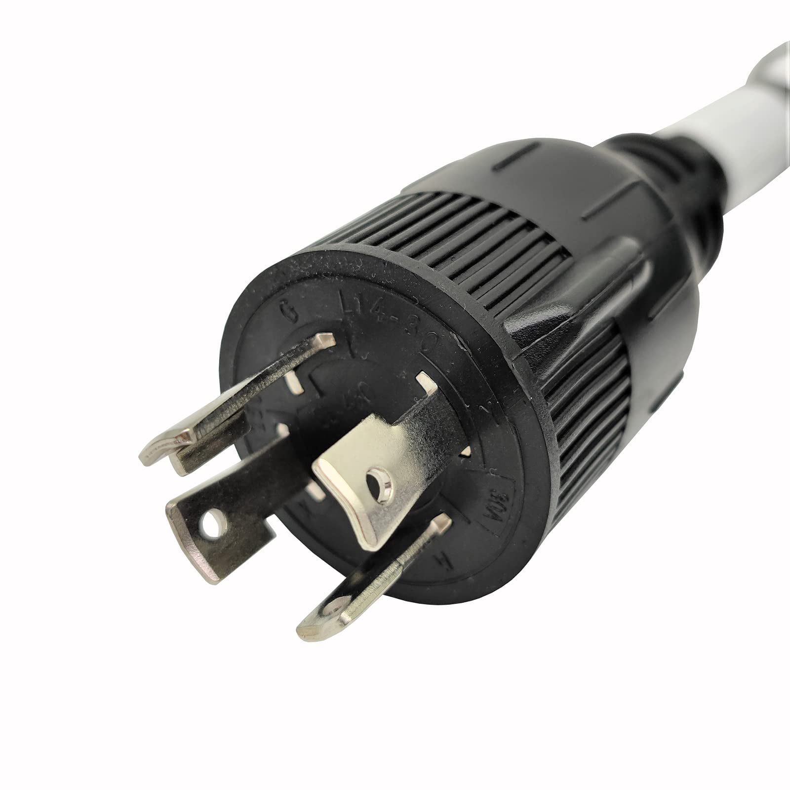 Parkworld 691845A Power Adapter cord 4-Prong Generator 30A Locking L14-30P Male to RV 50 AMP 14-50R Female with Handle (4FT)