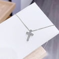 thumbnail image 1 of Fashion Cross Pendant Copper Inlaid Zircon Cross Necklace, 1 of 4