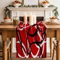 thumbnail image 2 of Table Runner 36 Inches Long for Kitchen Dining, Red Geometric Dresser Scarf Farmhouse, Dining Table Decorations for Wedding/Parties, Modern Abstract Black White Striped Lines 13 x 36 In, 2 of 8