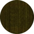 thumbnail image 1 of Ahgly Company Machine Washable Indoor Round Abstract Yellow Contemporary Area Rugs, 8' Round, 1 of 4