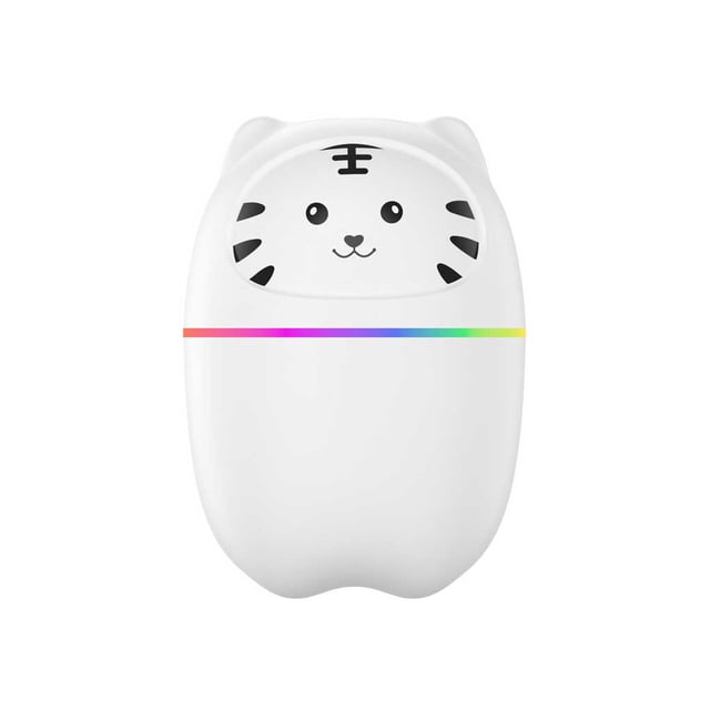 Toystoory Humidificador de aire, Mini difusor de aceite esencial bonito, purificador portátil de escritorio, hogar, dormitorio, coche, máquina de Humidificadores Blanco