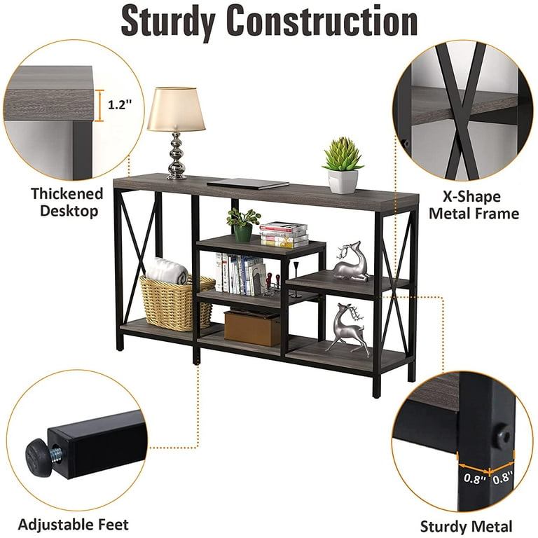 Entryway Table, Console Tables for Entryway, LGHM Sofa Table Narrow Lo