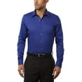 thumbnail image 2 of VAN HEUSEN Mens Blue Spread Collar Slim Fit Stretch Dress Shirt L 16- 32/33, 2 of 6