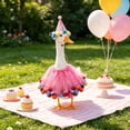 thumbnail image 3 of Porch Goose Birthday Outfit Birthday Porch Goose Outfit With Hat Collar For 23" 17" Goose Statue Outdoor Garden Decor Party Decoration Front Door Yard Celebration Display, 3 of 7
