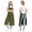 Green, variant on DOVACKA Unisex Split Leg Pottery Apron with 3 Pockets & Adjustable Strap, for Kitchen Ceramics