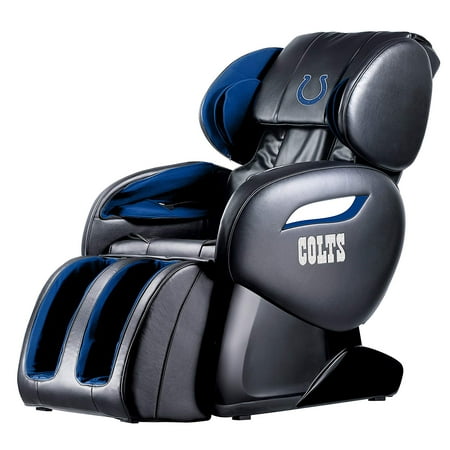NFL Indianapolis Colt Electric Full Body Shiatsu Massage Chair Foot Roller Zero Gravity w/Heat