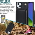 thumbnail image 5 of Dteck iPhone 14 Wallet Case with Credit Card Holder Crossbody Strap Handbag RFID Blocking Wallet Zipper Purse Leather Case for Apple iPhone 14 6.1 inch 2022, Black, 5 of 10