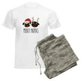 thumbnail image 6 of CafePress - Merry Pugmas Christmas Pug Santa & Reindeer Pajama - Men's Light Loose Fit Cotton Pajama Set, 6 of 7