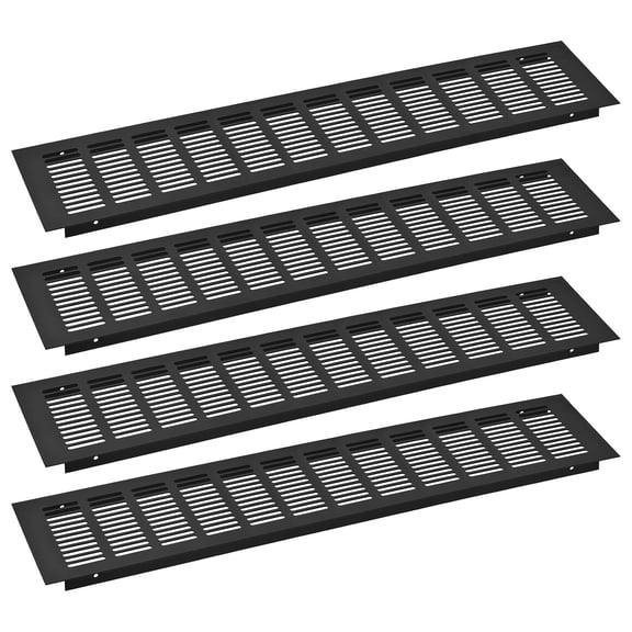Uxcell 4 Pack Rectangle Ventilation Grille Aluminum Alloy Mesh Air Vent Cover, 500x100mm