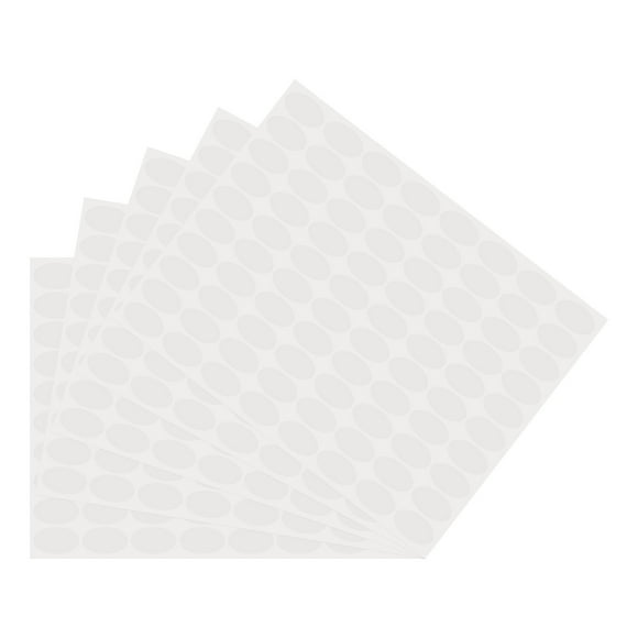 Uxcell 1 Jeu PVC Transparent Ovale Étiquettes Autocollants Feuille, 1.4x0,8 Pouces Boîte Cadeau Imperméable Enveloppe de Sac en Papier