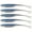 Blue, variant on 5pcs Artificial Floating Fishing Lure, Bionic Forked Tail Wobbler Soft Bait, Fishing Tackle For Saltwater