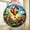 Hot Air Balloon Suncatcher-165, variant on Hot air Balloon Over a Foggy Valley Suncatcher Indoor/Outdoor Stained Glass Window Hanging Handmade Suncatchers Decoration for Home Garden Christmas Party Wedding Housewarming Gifts 8QF