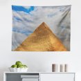 thumbnail image 1 of Egyptian Print Tapestry, Egypt Lettering with Queen and Palms Pyramids, Fabric Wall Hanging Decor for Bedroom Living Room Dorm, 2 Sizes, Brown Ginger, by Ambesonne, 1 of 1