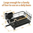 thumbnail image 3 of Dish Drying Rack, WLRETMCI Dish Drainer for Kitchen Counter, Large Dish Rack with Utensil Holder, Drainboard and Swivel Spout, 3 of 10