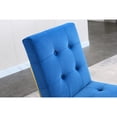 thumbnail image 4 of 2 Blue Velvet Dining Chair - Modern Gold Base, No Installation Required, Ready To Use Of 2 , Finish Blue, Required, 4 of 6