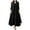 Black, variant on XFHLMJFF Summer Dresses For Women 2024 Flowy Casual Loose Classic Artistic Swing Long Sleeve Cotton Linen Cozy Frocks Seaside Outwear