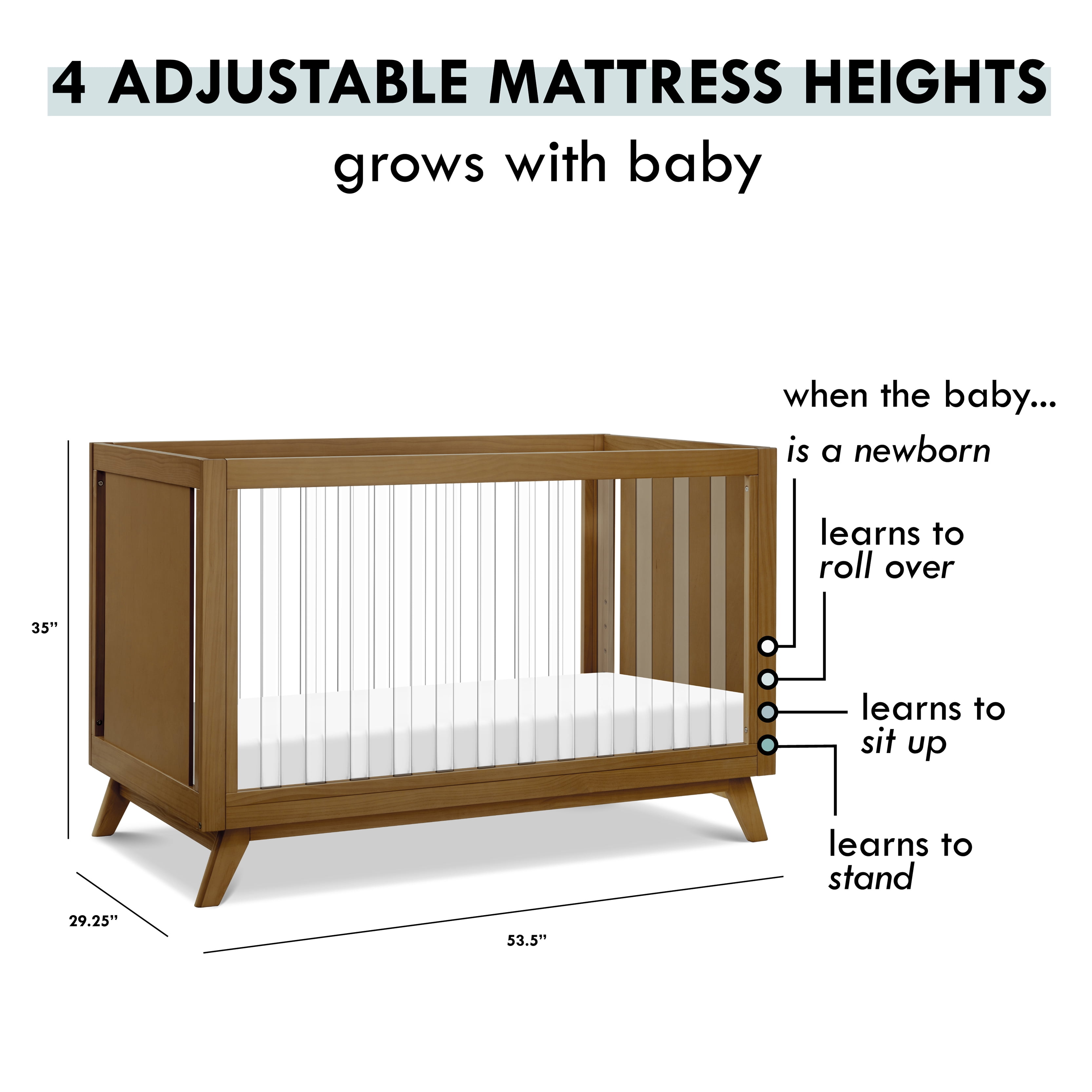 DaVinci Otto 3-in-1 Convertible Crib with Acrylic Slats